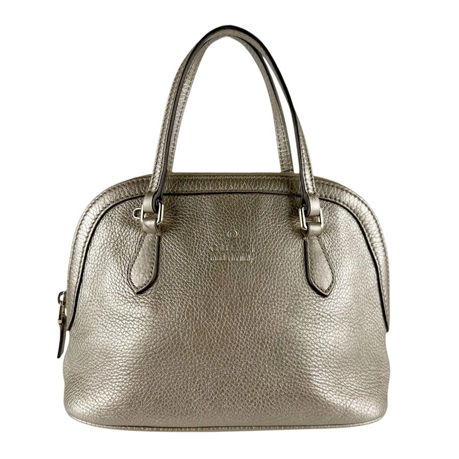 GUCCI HANDBAG SHOULDER BAG GOLD LEATHER: GUCCI Handbag Shoulder Bag Gold Leather Brand: GUCCI Type: Handbag Material: Leather Color: Gold Size: W:9.4inx H:7.1inx D:4.7in Handle Length:12.2in Accessories: None Accessories Notice: