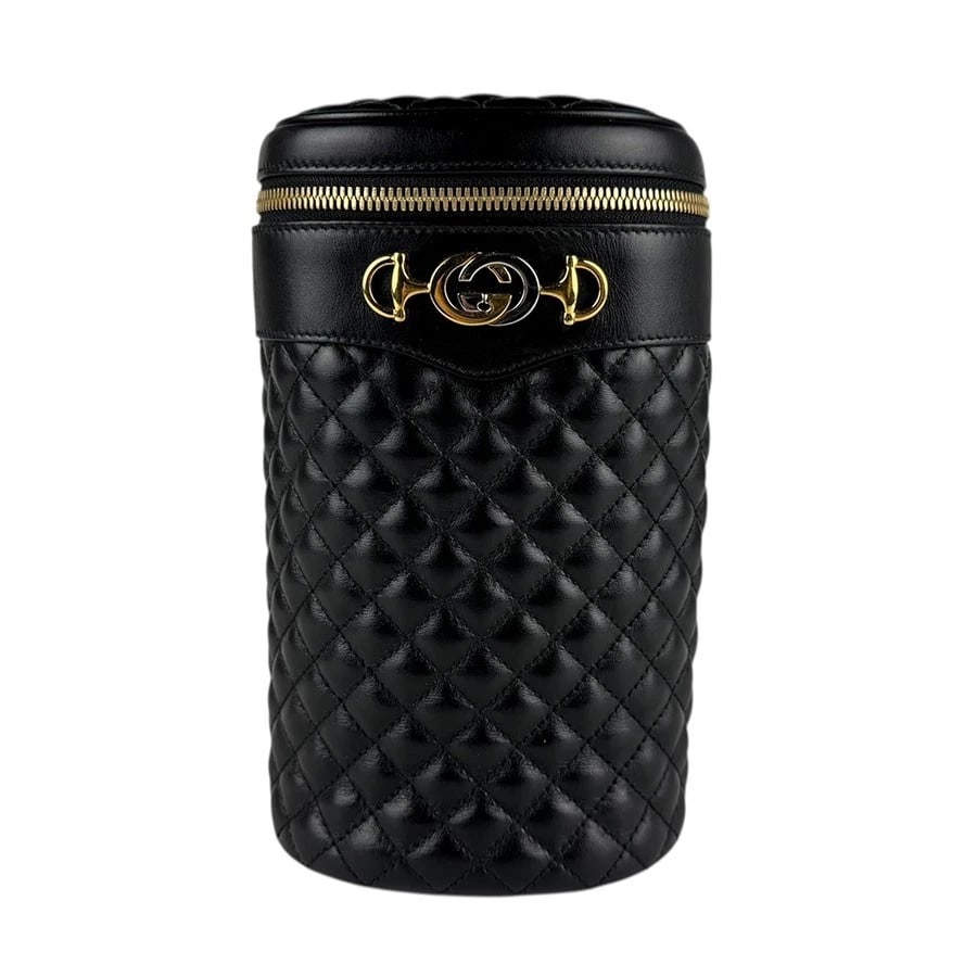 GUCCI HORSEBIT ZUMI CROSSBODY SHOULDER BAG: GUCCI Horsebit Zumi Crossbody Shoulder Bag Brand: GUCCI Type: Crossbody Shoulder Bag Material: Leather/Metal Color: Black / Gold Size: W:4.7inx H:8.7inx D:3.5in Accessories: None Accessori