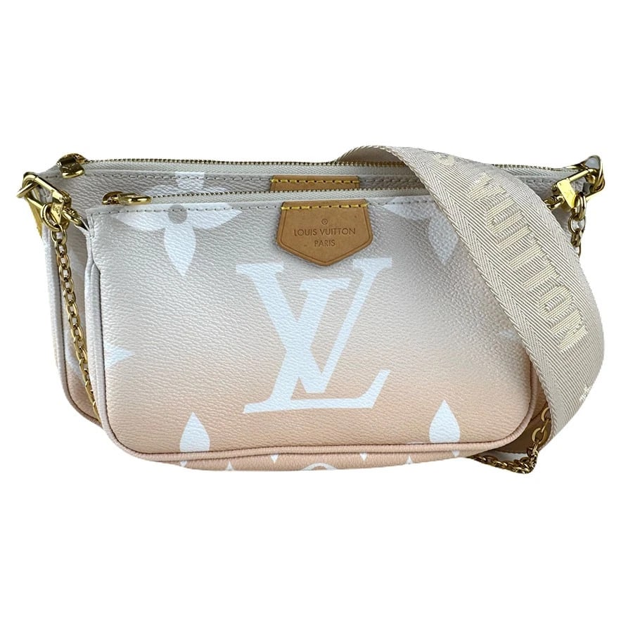 LOUIS VUITTON MULTI POCHETTE ACCESSOIRES SHOULDER BAG: LOUIS VUITTON Multi Pochette Accessoires Shoulder Bag Brand: LOUIS VUITTON Type: Shoulder Bag Material: Monogram Giant Color: Bloom Size: W:9.1inx H:5.1inx D:1.2in Handle Length:21.3in Accessories