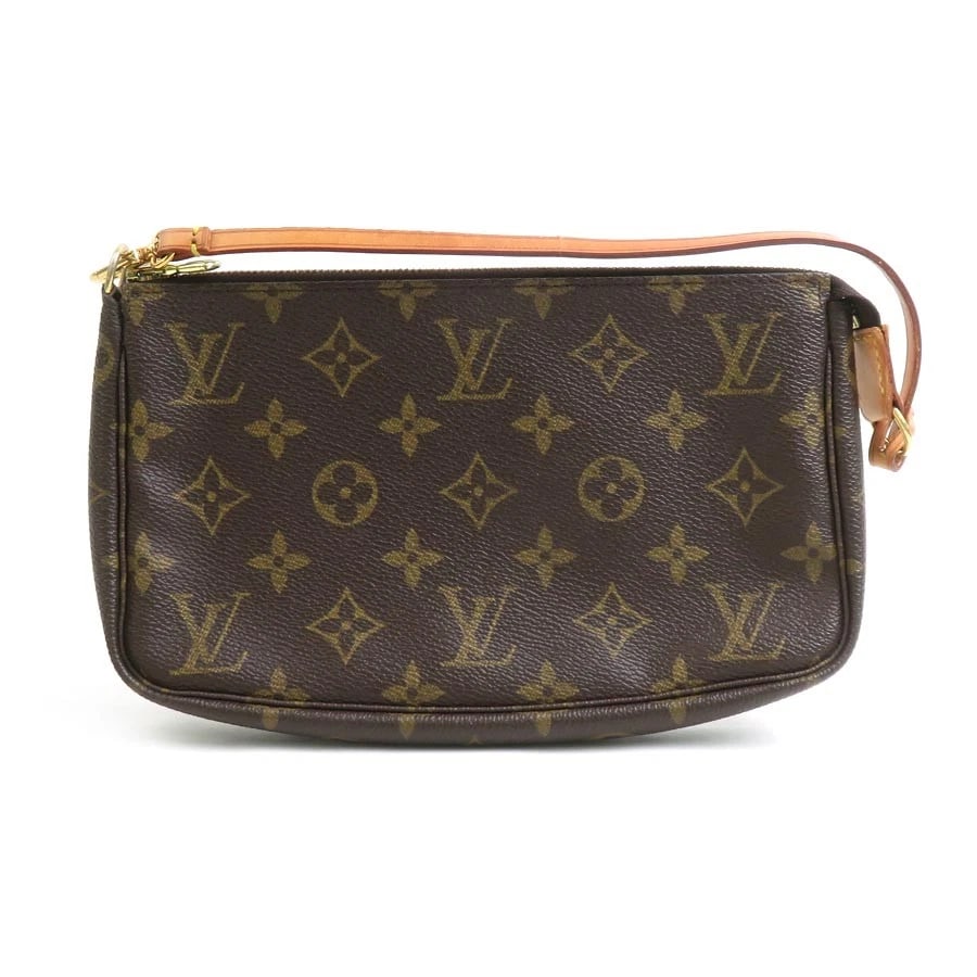 LOUIS VUITTON POCHETTE ACCESSORIES POUCH HANDBAG: LOUIS VUITTON Pochette Accessories Pouch Handbag Brand: LOUIS VUITTON Type: Accessory Pouch Material: Monogram Canvas Color: Brown Size: W:8.3inx H:4.9inx D:1.2in Accessories: None Accesso
