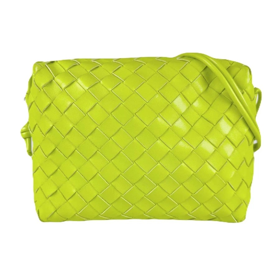 BOTTEGAVENETA INTRECCIATO SHOULDER BAG: BOTTEGAVENETA Intrecciato Shoulder Bag Brand: BOTTEGAVENETA Type: Shoulder Bag Material: leather Color: Yellow-Green Size: W:7.9inx H:7.9inx D:3.1in Accessories: None Accessories Notice: W