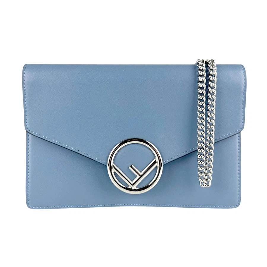 FENDI F IS CHAIN WALLET CROSSBODY BAG SILVER LEATHER: FENDI F Is Chain Wallet Crossbody Bag Silver Leather Brand: FENDI Type: Other accessories Material: leather Color: Silver Size: W:7.9inx H:5.5inx D:1.2in Accessories: None Accessories Noti