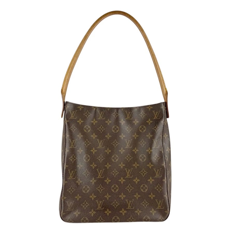 LOUIS VUITTON MONOGRAM LOOPING GM SHOULDER BAG: LOUIS VUITTON Monogram Looping GM Shoulder Bag Brand: LOUIS VUITTON Type: Shoulder Bag Material: Monogram Canvas Color: Brown Size: W:11.0inx H:12.2inx D:3.9in Accessories: None Accessorie