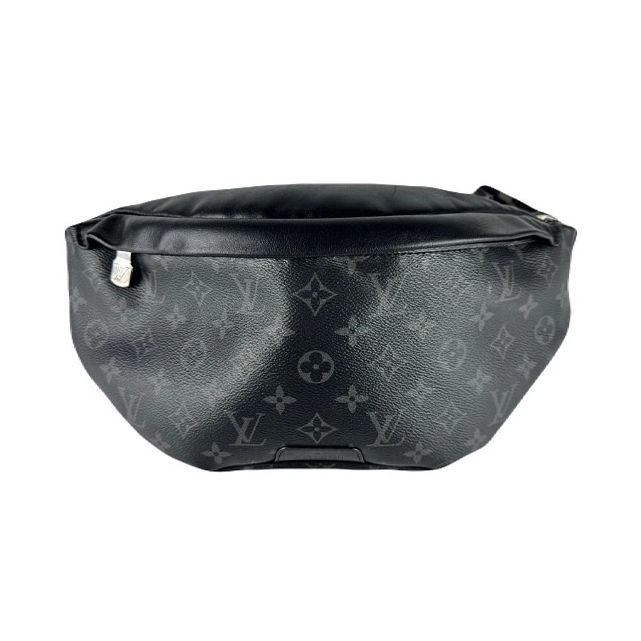 LOUIS VUITTON MONOGRAM ECLIPSE DISCOVERY BODY BAG: LOUIS VUITTON Monogram Eclipse Discovery Body Bag Brand: LOUIS VUITTON Type: body bag Material: Monogram Eclipse Color: Black Grey Size: W:9.1inx H:7.1inx D:1.6in Accessories: None Accesso