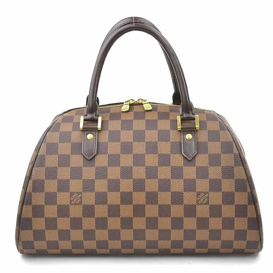 LOUIS VUITTON DAMIER EBENE RIVERA MM HANDBAG: LOUIS VUITTON Damier Ebene Rivera MM Handbag Brand: LOUIS VUITTON Type: Handbag Material: Damier Canvas Color: Brown Size: W:13.0inx H:7.9inx D:7.1in Handle drop:5.1in Accessories: None Accessories