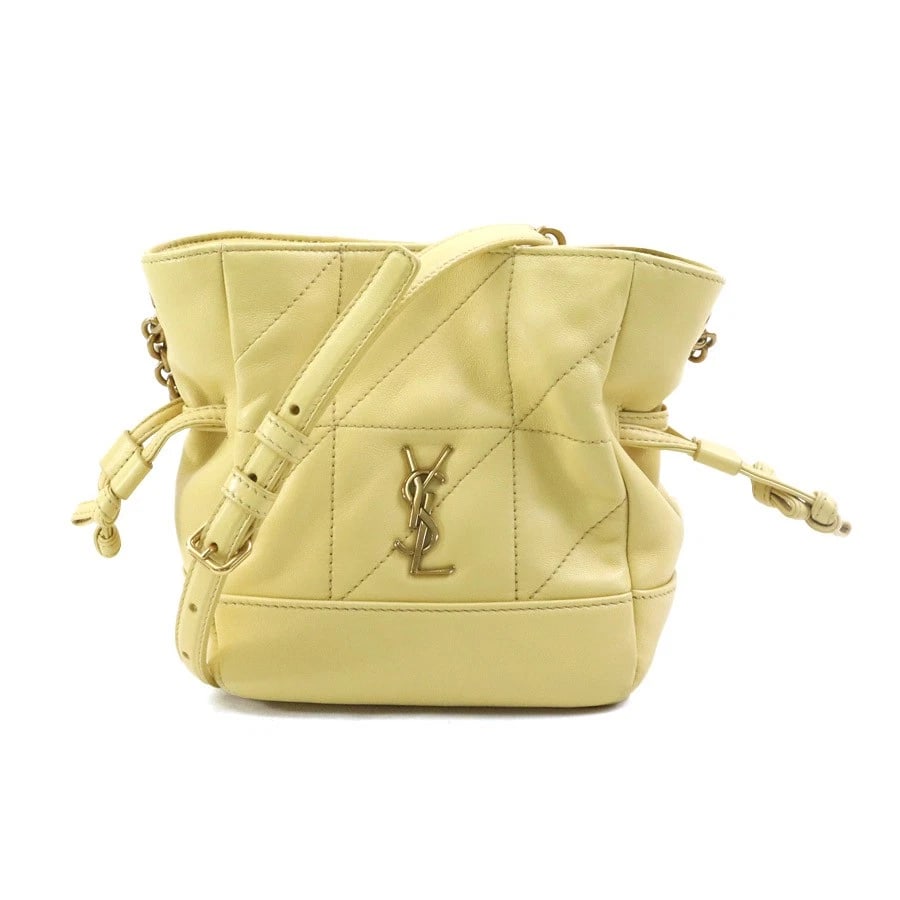 SAINT LAURENT MINI SHOULDER BAG CREAM YELLOW: SAINT LAURENT Mini Shoulder Bag Cream Yellow Brand: SAINT LAURENT Type: Shoulder Bag Material: Leather Color: Cream Yellow Size: W:5.1inx H:5.9inx D:3.3in Accessories: None Accessories Not