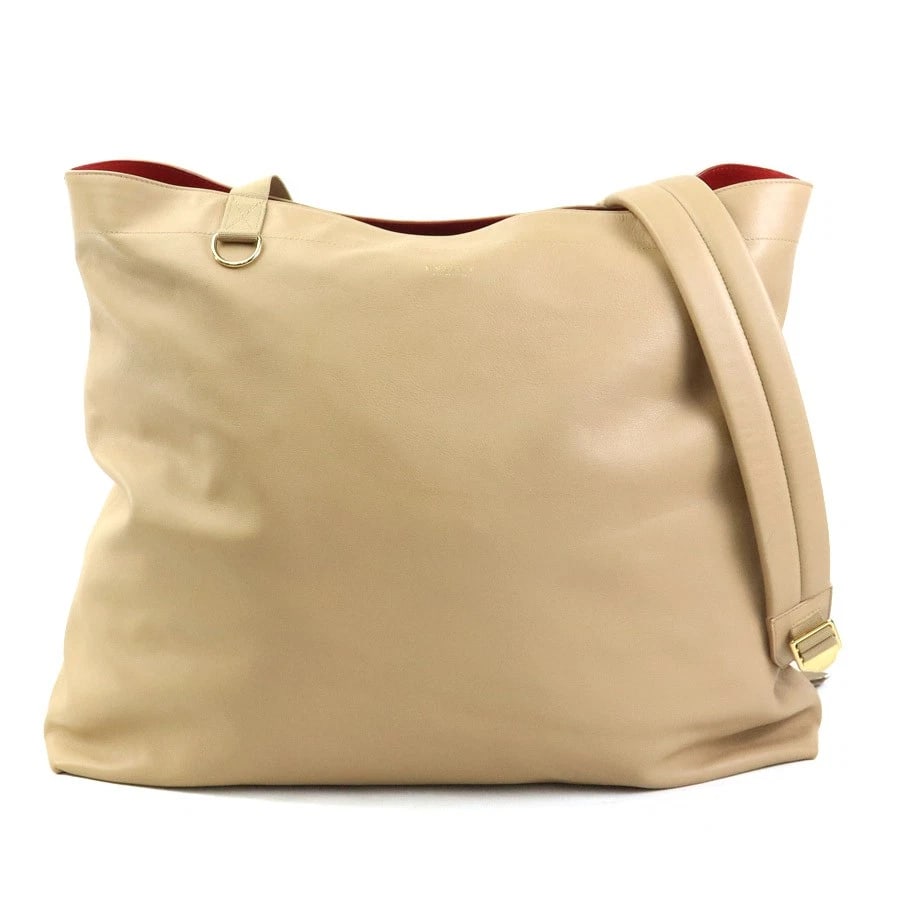 BURBERRY SHOULDER BAG BEIGE LEATHER: BURBERRY Shoulder Bag Beige Leather Brand: BURBERRY Type: Shoulder Bag Material: Leather Color: Beige Size: W:20.9inx H:18.1inx D:5.1in Accessories: None Accessories Notice: When purchasin