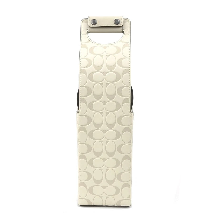 COACH SIGNATURE WINE BAG OFF WHITE LEATHER: COACH Signature Wine Bag Off White Leather Brand: COACH Type: Other bag Material: Leather Color: Off White Size: W:3.9inx H:14.6inx D:3.7in Accessories: None Accessories Notice: When purch