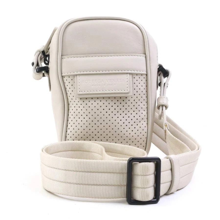 BOTTEGAVENETA CROSSBODY SHOULDER BAG: BOTTEGAVENETA Crossbody Shoulder Bag Brand: BOTTEGAVENETA Type: Crossbody Shoulder Bag Material: Leather Color: Off White Size: W:3.5inx H:6.3inx D:2.0in Accessories: None Accessories Noti