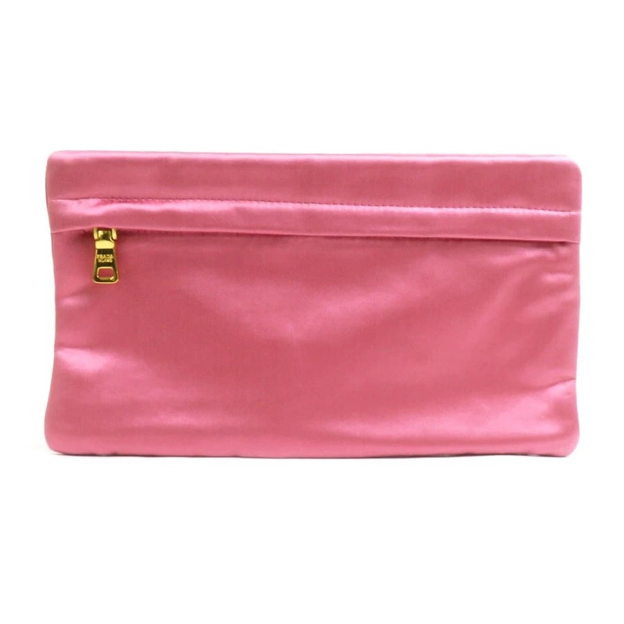 PRADA POUCH MULTICASE PINK SATIN/GOLDTONE (1 of 5)