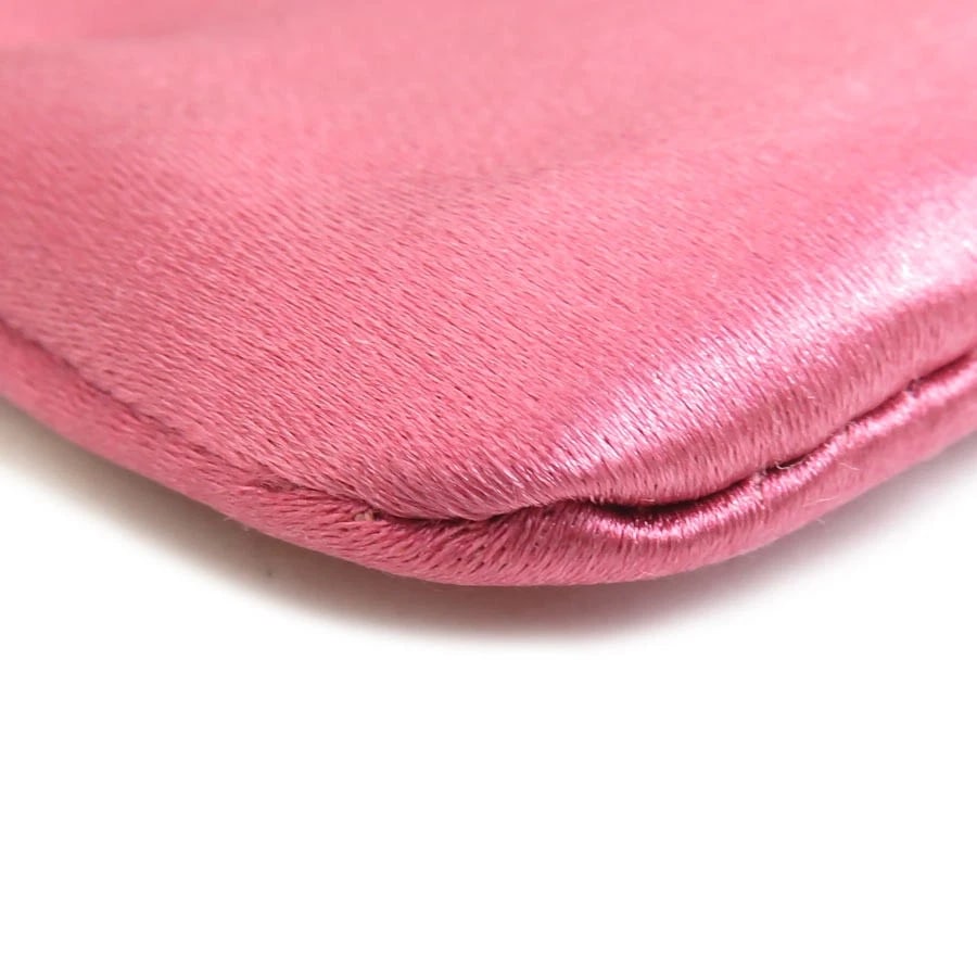 PRADA POUCH MULTICASE PINK SATIN/GOLDTONE - 4