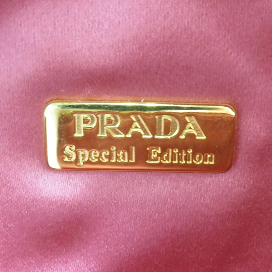 PRADA POUCH MULTICASE PINK SATIN/GOLDTONE - 5