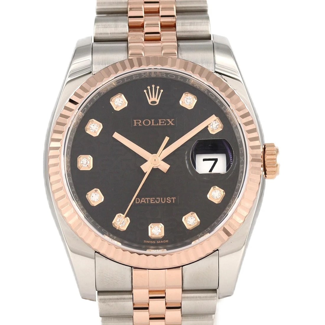 ROLEX DATEJUST SSXPG MECHANICAL AUTOMATIC WATCH: Rolex Datejust SSxPG Mechanical Automatic Watch Brand: ROLEX Type: Wrist watch Material: Case: Stainless steel x pink gold Bracelet: Stainless steel x pink gold Color: Dial Color: Black