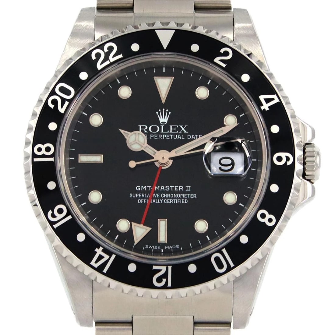 ROLEX GMT-MASTER STAINLESS STEEL MECHANICAL AUTOMATIC WATCH: Rolex GMT-Master Stainless Steel Mechanical Automatic Watch Brand: ROLEX Type: Wrist watch Material: Case: Stainless Steel Breath: Stainless Steel Color: Dial Color: Black Size: Case diameter: