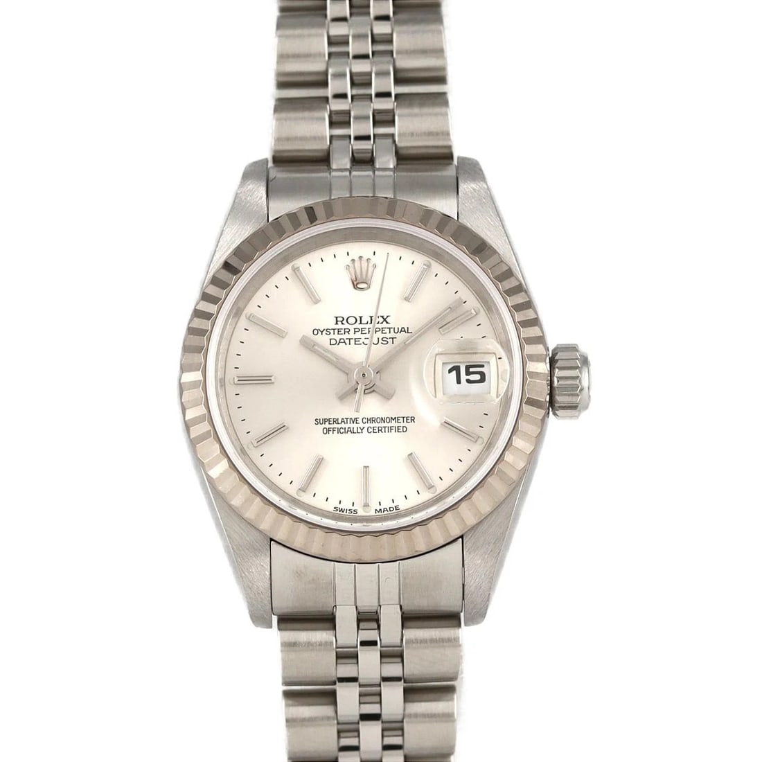 ROLEX DATEJUST MECHANICAL AUTOMATIC WATCH: Rolex Datejust Mechanical Automatic Watch Brand: ROLEX Type: Wrist watch Material: Case: Stainless Steel Breath: Stainless Steel Color: Dial color silver Size: Case diameter: Approx. 26mm Max wrist