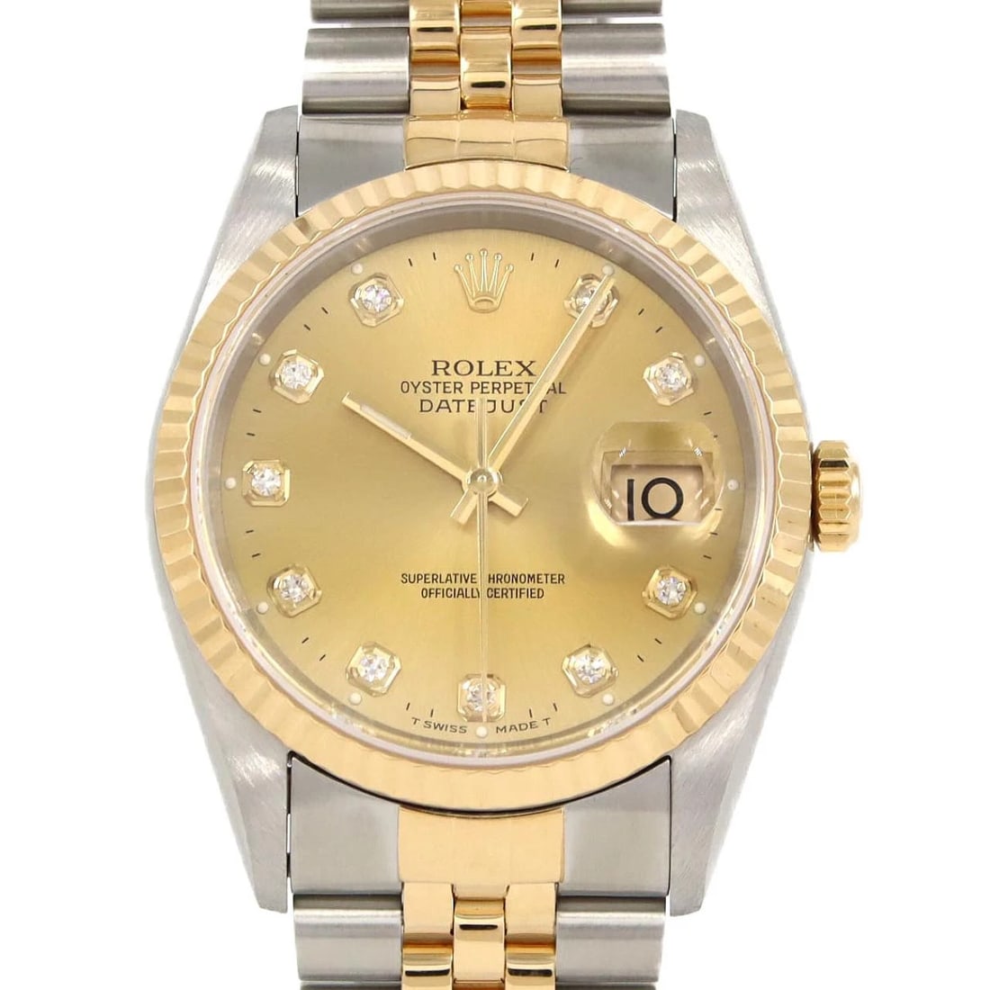 ROLEX DATEJUST SSXYG MECHANICAL AUTOMATIC WATCH: Rolex Datejust SSxYG Mechanical Automatic Watch Brand: ROLEX Type: Wrist watch Material: Case: Stainless steel x yellow gold Bracelet: Stainless steel x yellow gold Color: Dial Color: Gold/Diamond