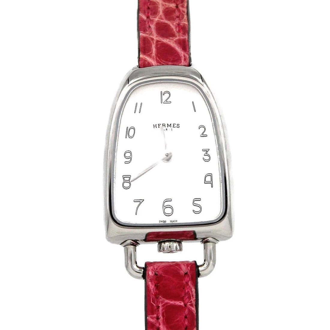 HERMES GALOP STAINLESS STEEL QUARTZ WATCH: Hermes Galop Stainless Steel Quartz Watch Brand: HERMES Type: Wrist watch Material: Case: Stainless Steel Breath: Stainless Steel Color: Dial color silver Size: Case diameter: 30.5 x 36 mm Max wrist