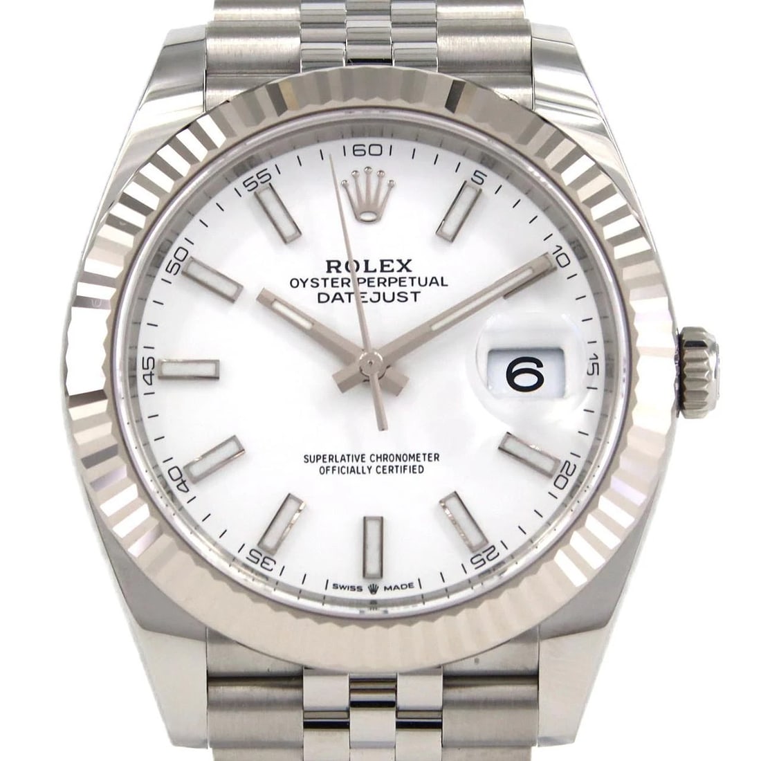 ROLEX DATEJUST MECHANICAL AUTOMATIC WATCH: Rolex Datejust Mechanical Automatic Watch Brand: ROLEX Type: Wrist watch Material: Case: Stainless steel x white gold Bracelet: Stainless steel Color: Dial Color: White Size: Case diameter: Approx. 41