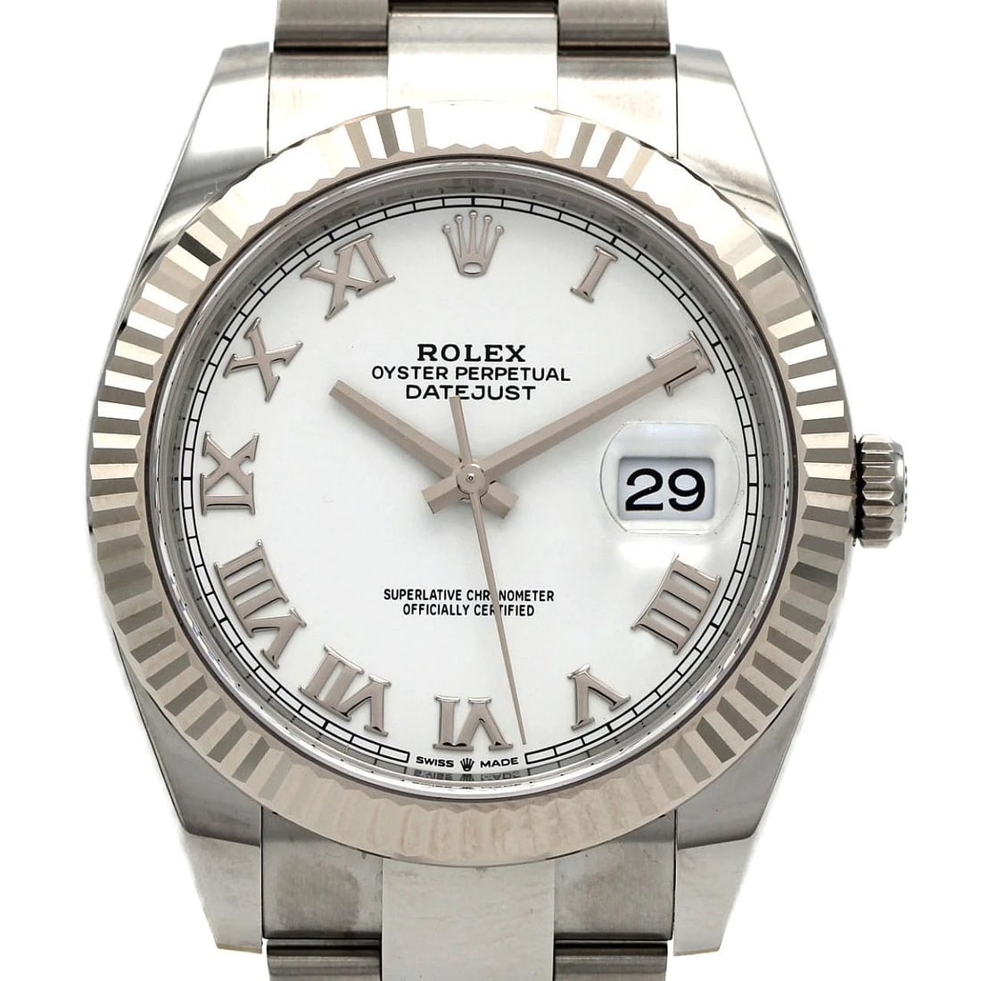 ROLEX DATEJUST MECHANICAL AUTOMATIC WATCH: Rolex Datejust Mechanical Automatic Watch Brand: ROLEX Type: Wrist watch Material: Case: Stainless steel x white gold Bracelet: Stainless steel Color: Dial Color: White/Roman Size: Case diameter: Appr