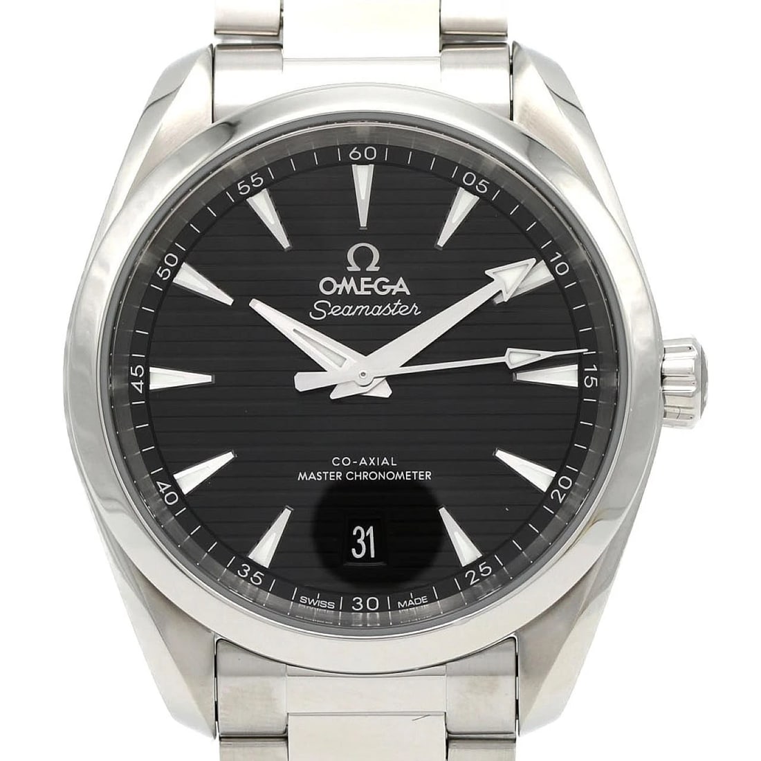 OMEGA SEAMASTER AQUA TERRA STAINLESS STEEL WATCH: Omega Seamaster Aqua Terra Stainless Steel Watch Brand: OMEGA Type: Wrist watch Material: Case: Stainless Steel Breath: Stainless Steel Color: Dial color black tapestry Size: Case diameter: Approx. 38
