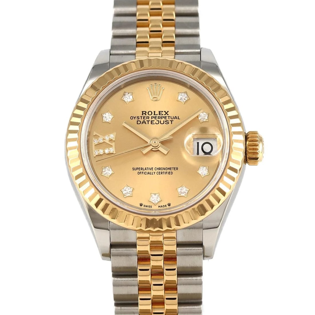 ROLEX DATEJUST SSXYG MECHANICAL AUTOMATIC WATCH: Rolex Datejust SSxYG Mechanical Automatic Watch Brand: ROLEX Type: Wrist watch Material: Case: Stainless steel x yellow gold Bracelet: Stainless steel x yellow gold Color: Dial Color: Gold/Star Diamon