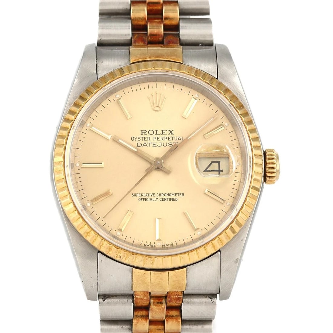 ROLEX DATEJUST SSXYG MECHANICAL WATCH: Rolex Datejust SSxYG Mechanical Watch Brand: ROLEX Type: Wrist watch Material: Case: Stainless steel x yellow gold Bracelet: Stainless steel x yellow gold Color: Dial color gold Size: Case diameter: A