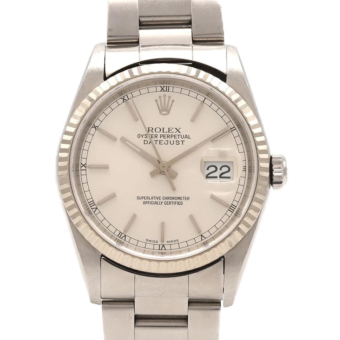 ROLEX DATEJUST MECHANICAL WATCH: Rolex Datejust Mechanical Watch Brand: ROLEX Type: Wrist watch Material: Case: Stainless Steel Breath: Stainless Steel Color: Dial color silver Size: Case diameter: Approx. 36 mm Max wrist circumferen