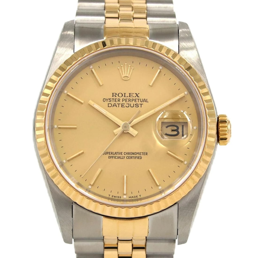 ROLEX DATEJUST SSXYG MECHANICAL AUTOMATIC WATCH: Rolex Datejust SSxYG Mechanical Automatic Watch Brand: ROLEX Type: Wrist watch Material: Case: Stainless steel x yellow gold Bracelet: Stainless steel x yellow gold Color: Dial color gold Size: Case