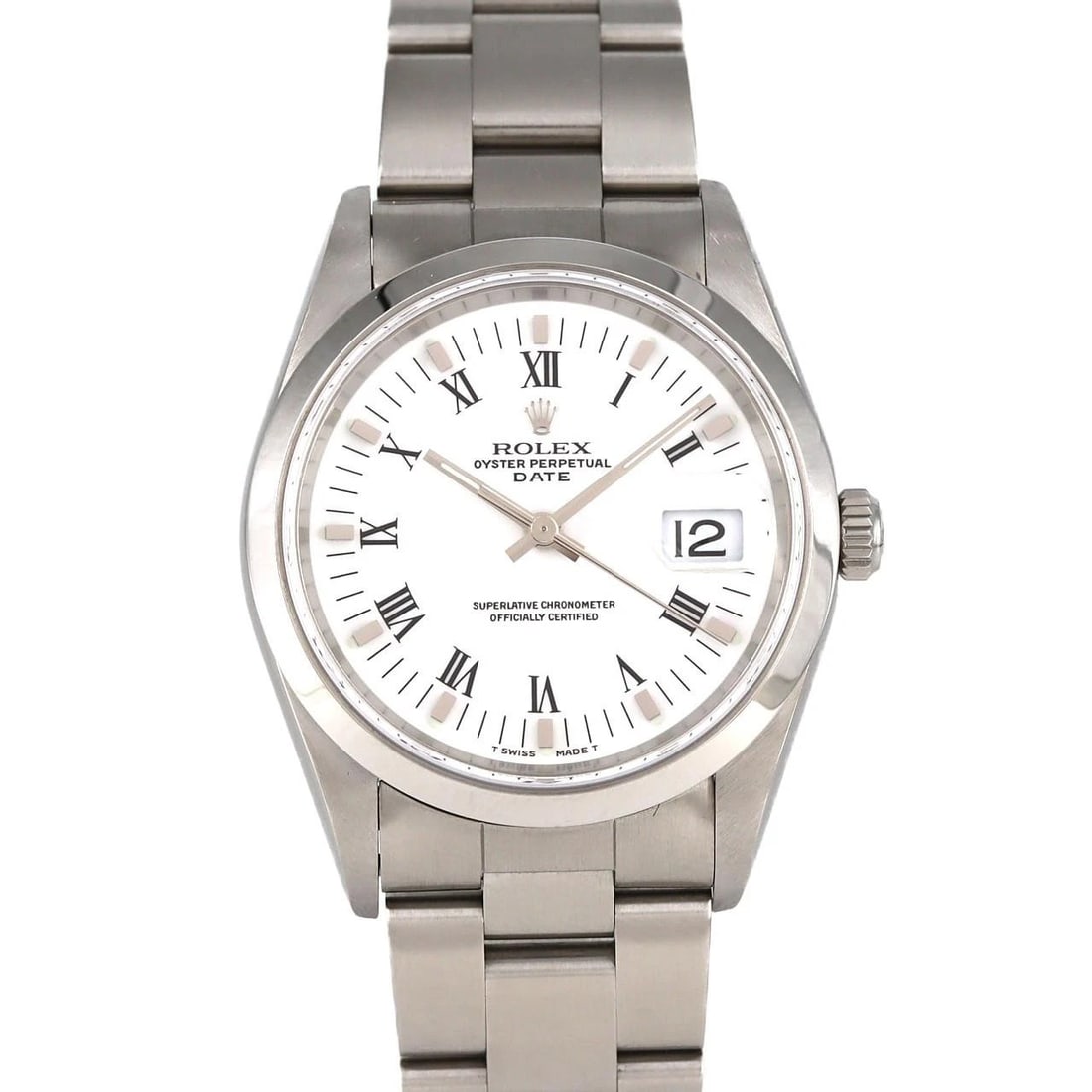ROLEX OYSTER PERPETUAL DATE STAINLESS STEEL MECHANICAL WATCH: Rolex Oyster Perpetual Date Stainless Steel Mechanical Watch Brand: ROLEX Type: Wrist watch Material: Case: Stainless Steel Breath: Stainless Steel Color: Dial Color: White/printed Roman Size: Case
