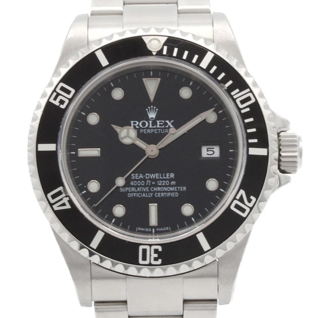 ROLEX SEA-DWELLER STAINLESS STEEL WATCH: Rolex Sea-Dweller Stainless Steel Watch Brand: ROLEX Type: Wrist watch Material: Case: Stainless Steel Breath: Stainless Steel Color: Dial color black Size: Case diameter: Approx. 40mm Max wrist