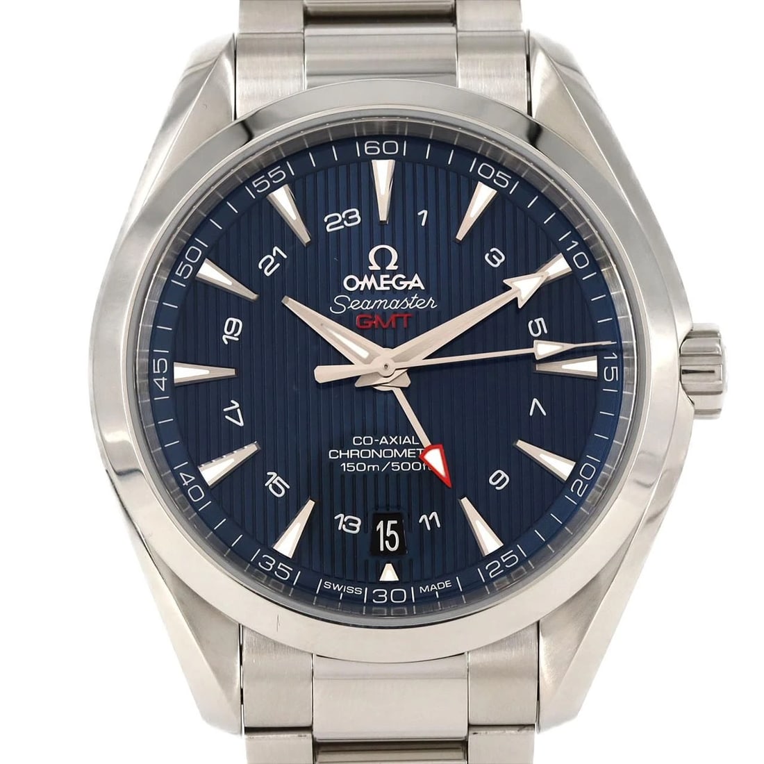OMEGA SEAMASTERAQUA TERRA STAINLESS STEEL WATCH: Omega SeamasterAqua Terra Stainless Steel Watch Brand: OMEGA Type: Wrist watch Material: Case: Stainless Steel Breath: Stainless Steel Color: Dial color blue tapestry Size: Case diameter: Approx. 43mm