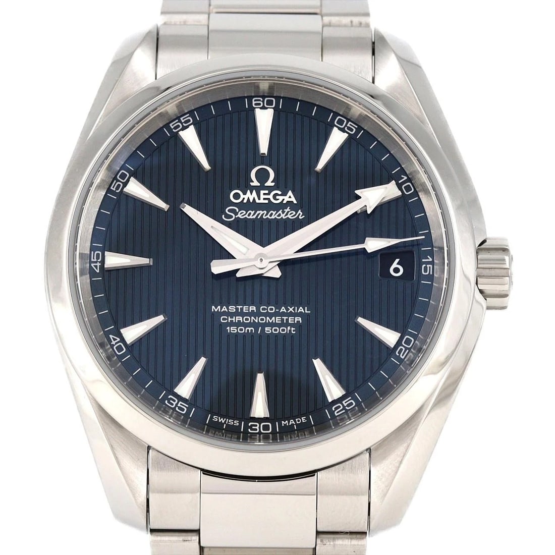 OMEGA SEAMASTER AQUA TERRA STAINLESS STEEL WATCH: Omega Seamaster Aqua Terra Stainless Steel Watch Brand: OMEGA Type: Wrist watch Material: Case: Stainless Steel Breath: Stainless Steel Color: Dial Color: Blue Tapestry Size: Case diameter: Approx.