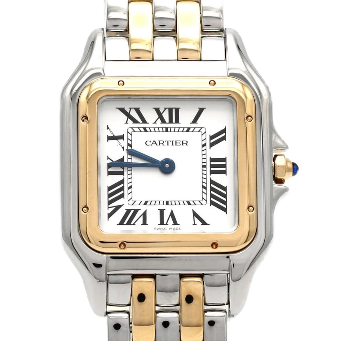 CARTIER PANTHERE WATCH SSXYG QUARTZ WATCH: Cartier PANTHERE Watch SSxYG Quartz Watch Brand: CARTIER Type: Wrist watch Material: Case: Stainless steel x yellow gold Bracelet: Stainless steel x yellow gold Color: Dial Color: Silver/Roman Size: C
