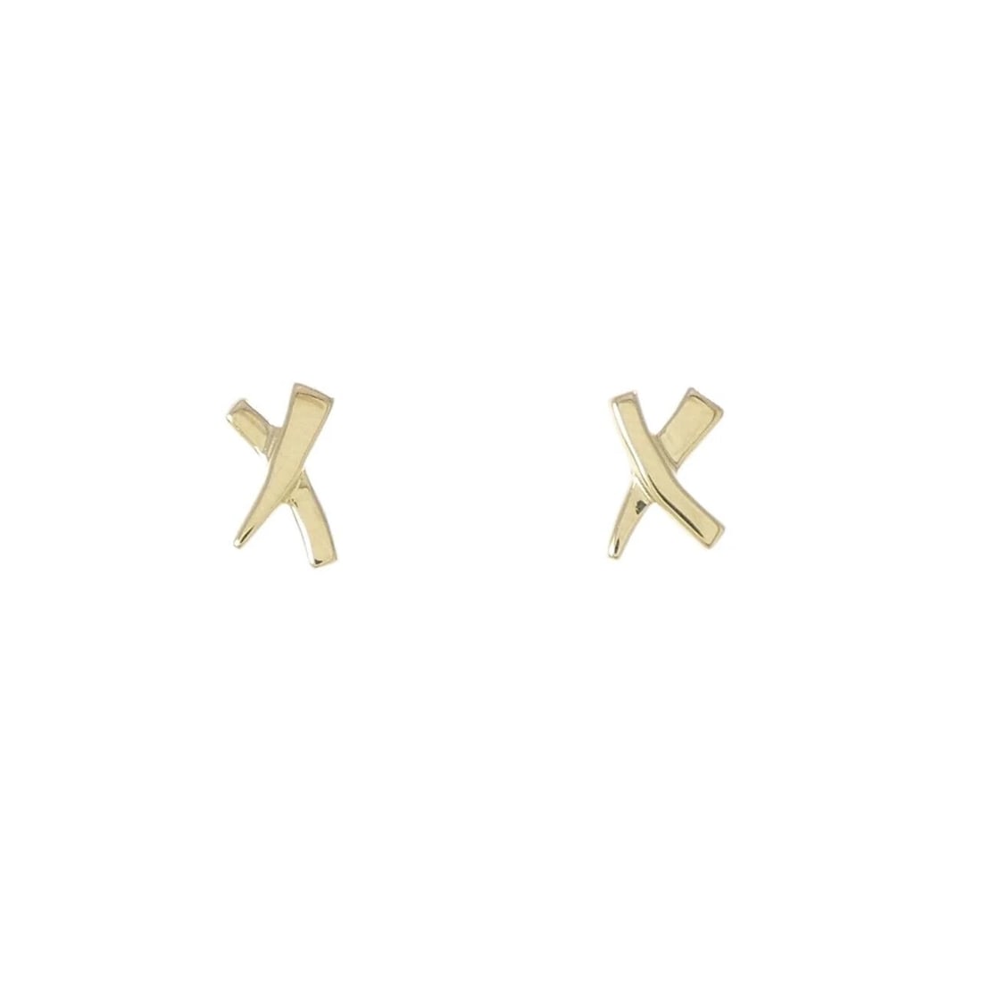 TIFFANY & CO. KISS EARRINGS: TIFFANY & Co. Kiss Earrings Brand: TIFFANY&Co. Type: TIFFANY&Co. Pierce/Earring Material: 750 yellow gold, Color: yellow gold Size: Actual Size Approx. height x width: 8.3mm x 5.0mm Accessories: None