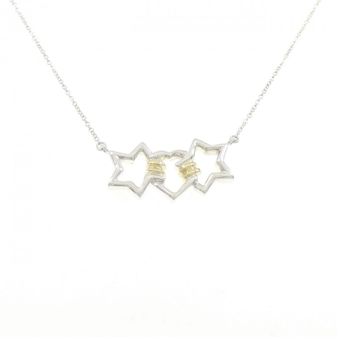 TIFFANY & CO. 925/750YG NECKLACE: TIFFANY & Co. 925/750YG Necklace Brand: TIFFANY&Co. Type: TIFFANY&Co. Necklace Material: 925Silver/750Yellow Gold, Color: none Size: 44cm,Actual Size Pendant length approx. x width approx.: