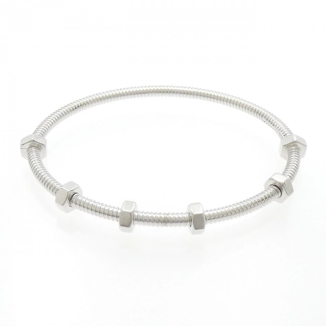 CARTIER ECRU BANGLE: Cartier Ecru Bangle Brand: CARTIER Type: Cartier Bracelets Material: 750 white gold, Color: white gold Size: 18cm(18),Actual Size Max width approx: 7.3mm Accessories: None Accessories Notice: When
