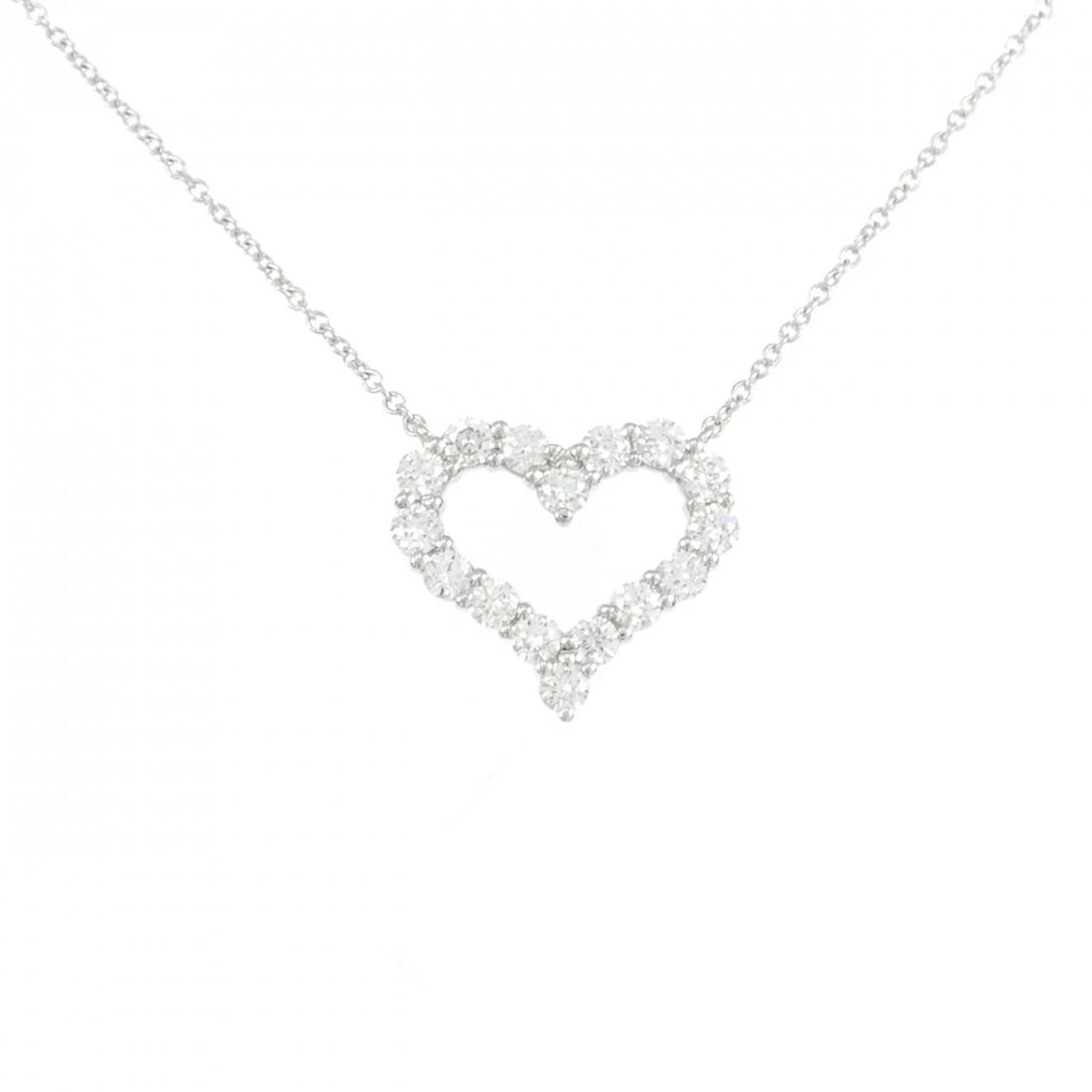 TIFFANY & CO. SENTIMENTAL HEART SMALL NECKLACE: TIFFANY & Co. Sentimental Heart Small Necklace Brand: TIFFANY&Co. Type: TIFFANY&Co. Necklace Material: Platinum950, Main Stone/Creation Natural Color: Platinum Size: Actual Size Pendant length