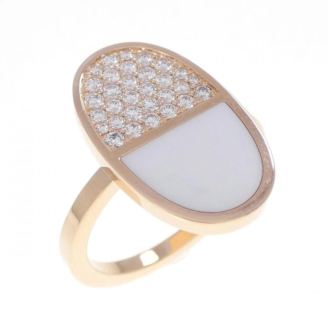 HERMES CHAINE D'ANCRE VERSO MM RING: Hermes Chaine d'Ancre Verso MM Ring Brand: HERMES Type: Hermes Ring Material: 750 pink gold/ceramic, Main Stone/Creation Natural Color: pink gold/ceramic Size: US7 1/4(55) Accessories: None