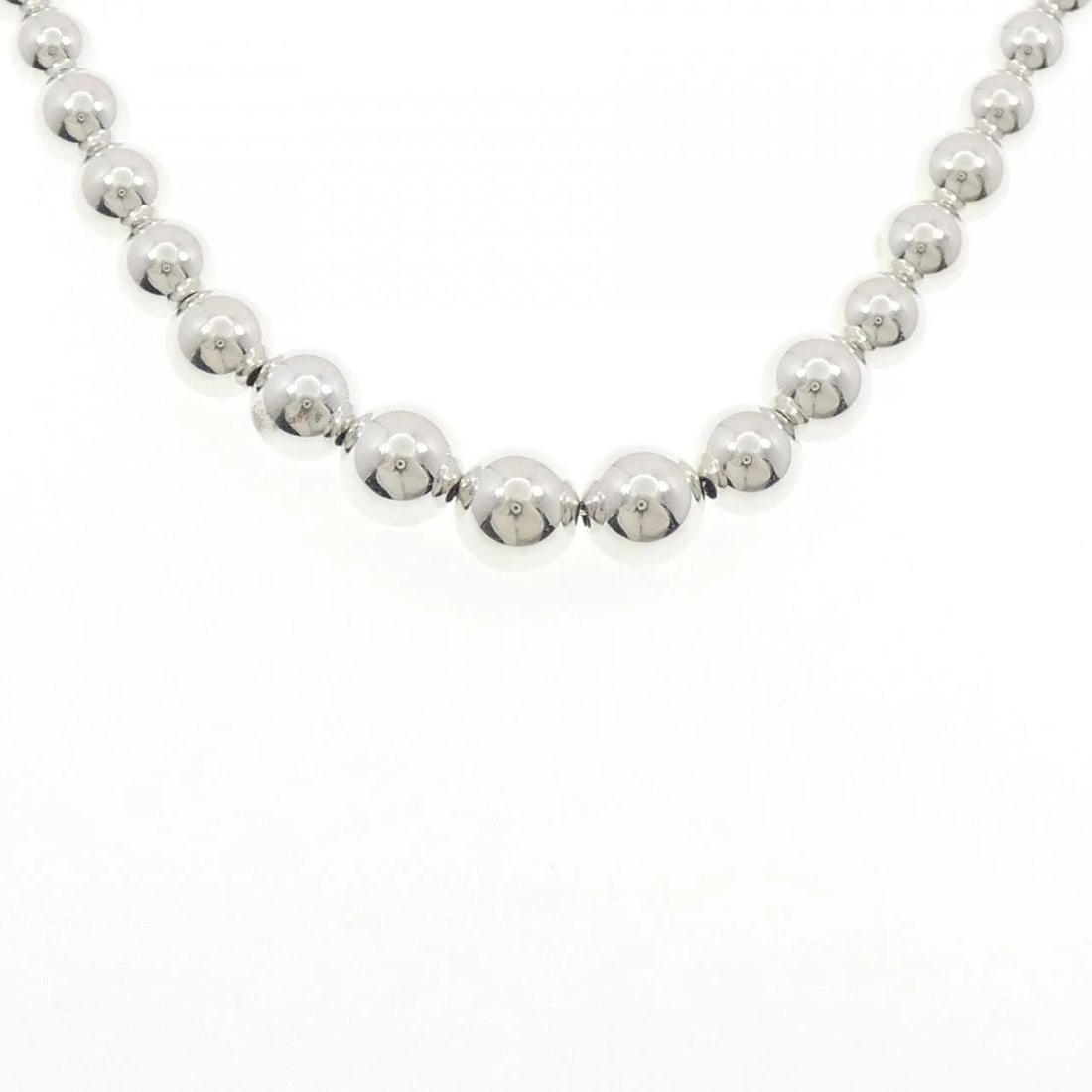 TIFFANY&CO. GRADUATED BALL NECKLACE: TIFFANY&Co. Graduated Ball Necklace Brand: TIFFANY&Co. Type: TIFFANY&Co. Necklace Material: 925Silver, Color: silver Size: Actual Size Max width approx.: 10.9mmSize 41cm Accessories: None
