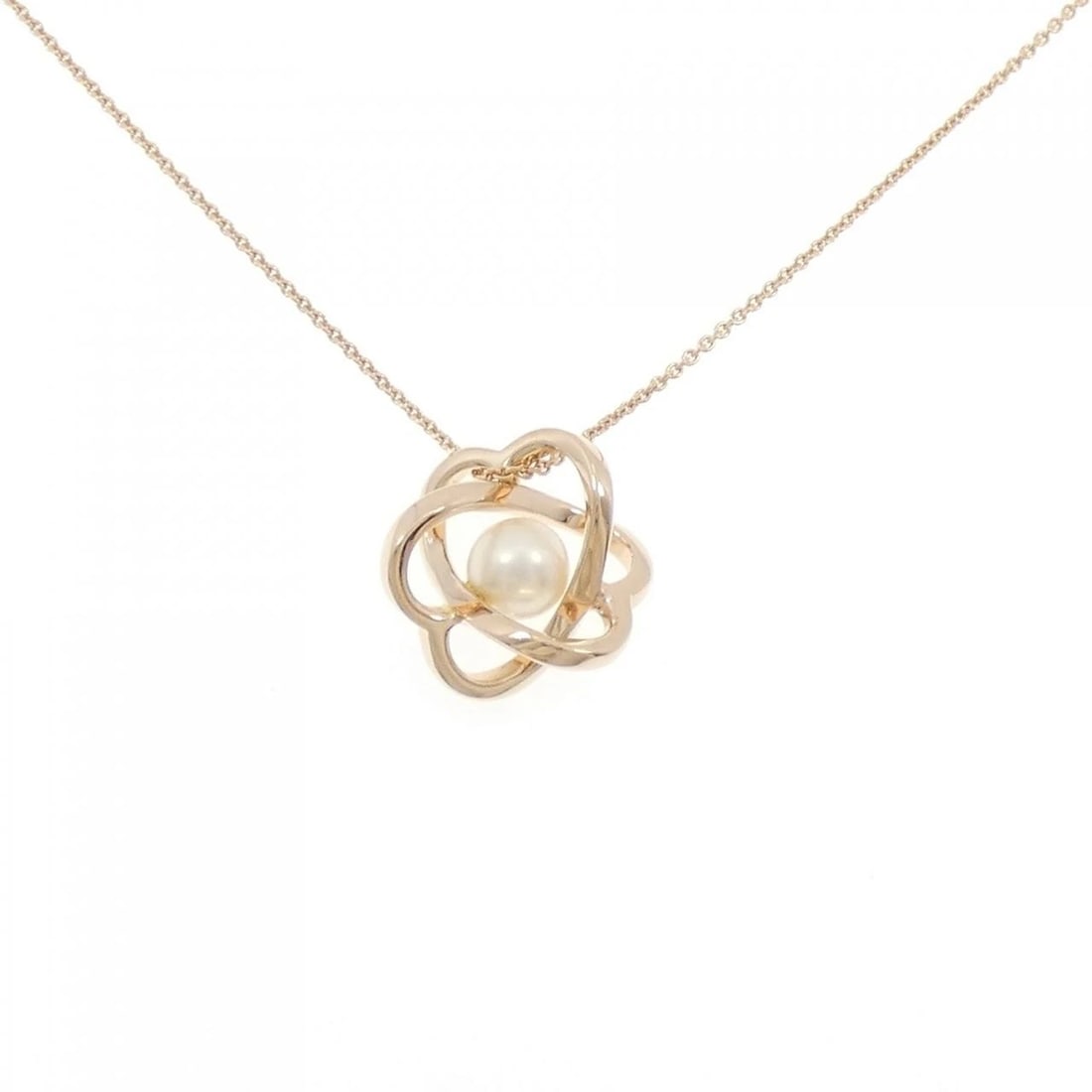 MIKIMOTO AKOYA PEARL NECKLACE: Mikimoto Akoya Pearl Necklace Brand: MIKIMOTO Type: Mikimoto Necklace Material: K18 Pink Gold, Main Stone/Creation Akoya Pearl Color: Pink Gold Size: Actual Size Pendant length approx. x width