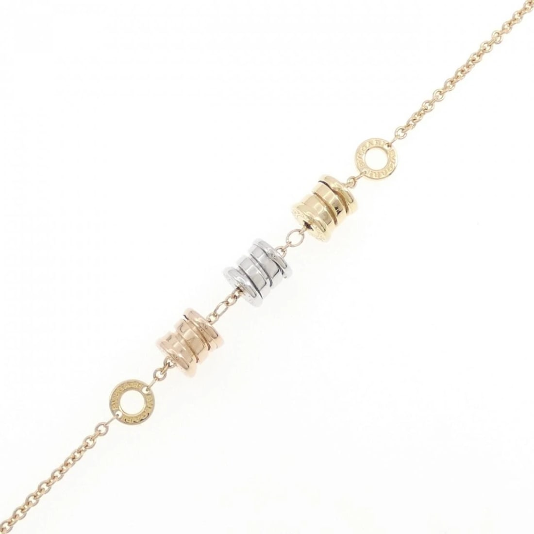 BVLGARI B.ZERO1 ELEMENT BRACELET: Bvlgari B.zero1 Element Bracelet Brand: BVLGARI Type: Bvlgari Bracelet Material: 750 Yellow Gold/750 White Gold/750 Pink Gold, Color: Yellow Gold/ White Gold/ Pink Gold Size: Actual Size Max width