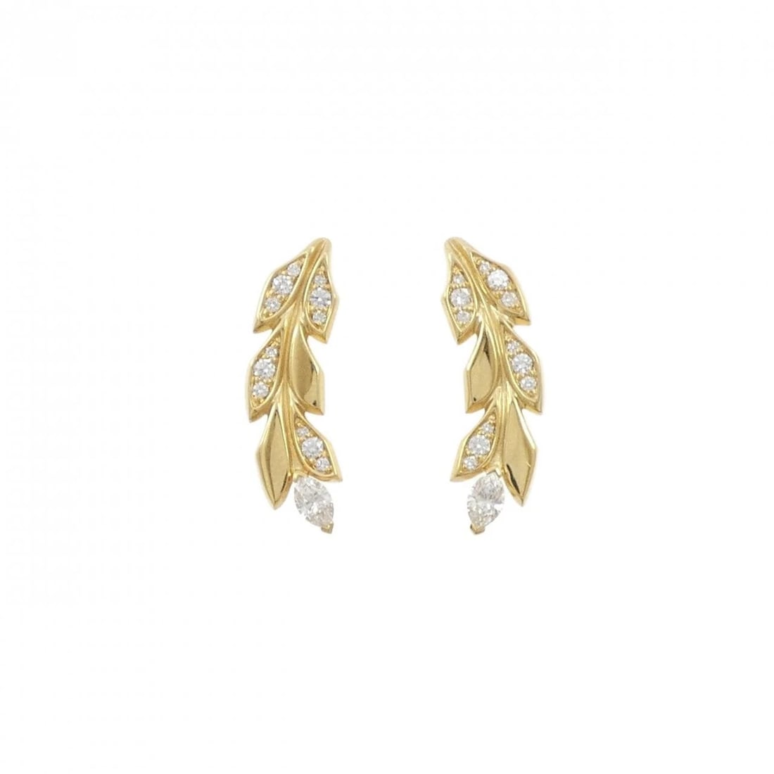 TIFFANY & CO. VINE CLIMBER PIERCE: TIFFANY & Co. Vine Climber Pierce Brand: TIFFANY&Co. Type: TIFFANY&Co. Pierce/Earring Material: 750 Yellow Gold, Main Stone/Creation Natural Color: Yellow Gold Size: Actual Size Approx. height x width
