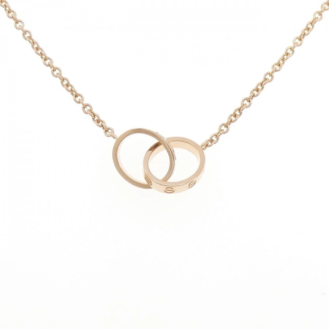 CARTIER BABY LOVE NECKLACE: Cartier Baby Love Necklace Brand: CARTIER Type: Cartier Necklace Material: 750 Pink Gold , Color: Pink Gold Size: Actual Size Max width approx.: 9.8mm Chain maximum width approx.: 1.8mm Size 45cm