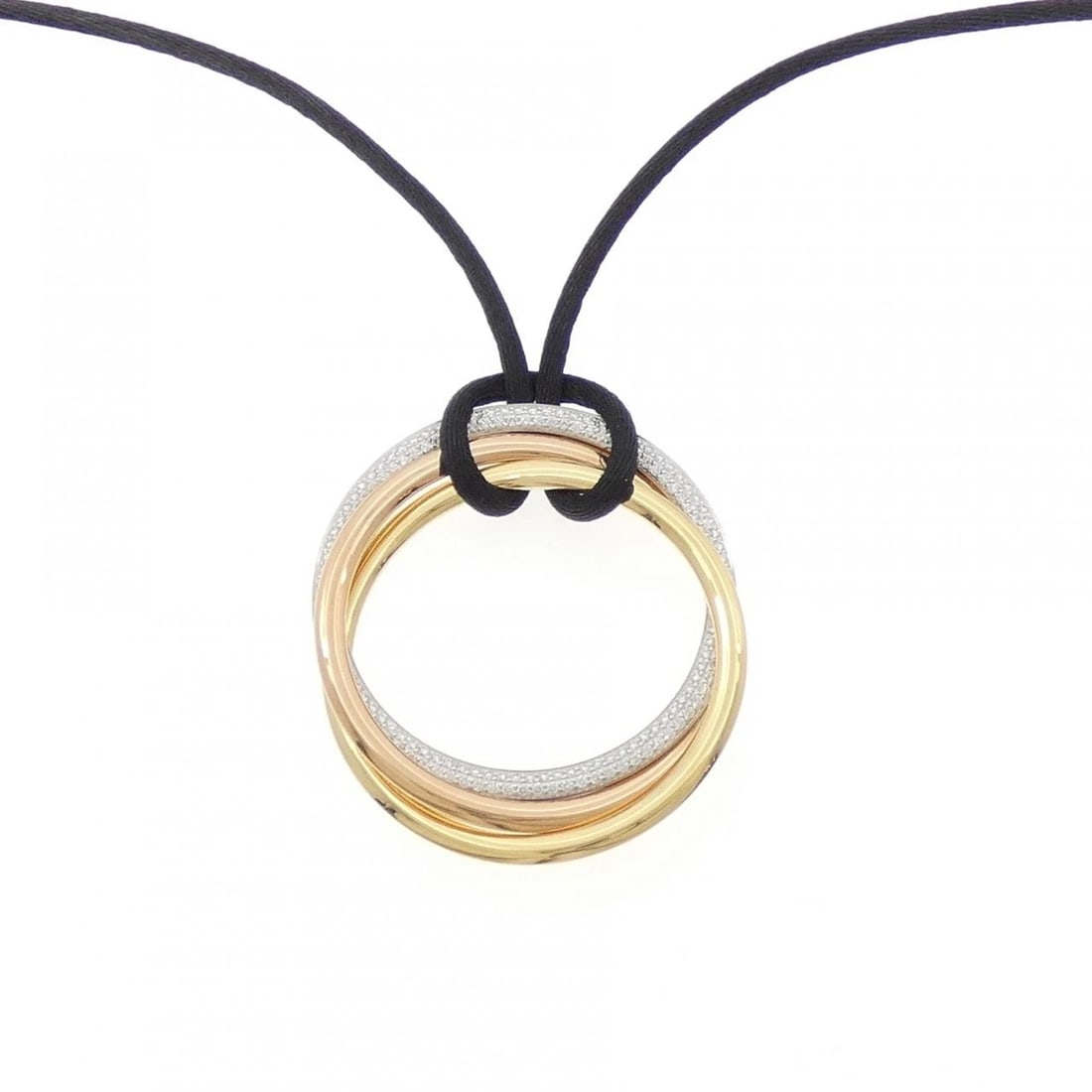 CARTIER TRINITY EXTRA LARGE NECKLACE: Cartier Trinity Extra Large Necklace Brand: CARTIER Type: Cartier Necklace Material: 750 Yellow Gold 750 White Gold 750 Pink Gold , Main Stone/Creation Natural Color: Yellow GoldWhite GoldPink Gold Si
