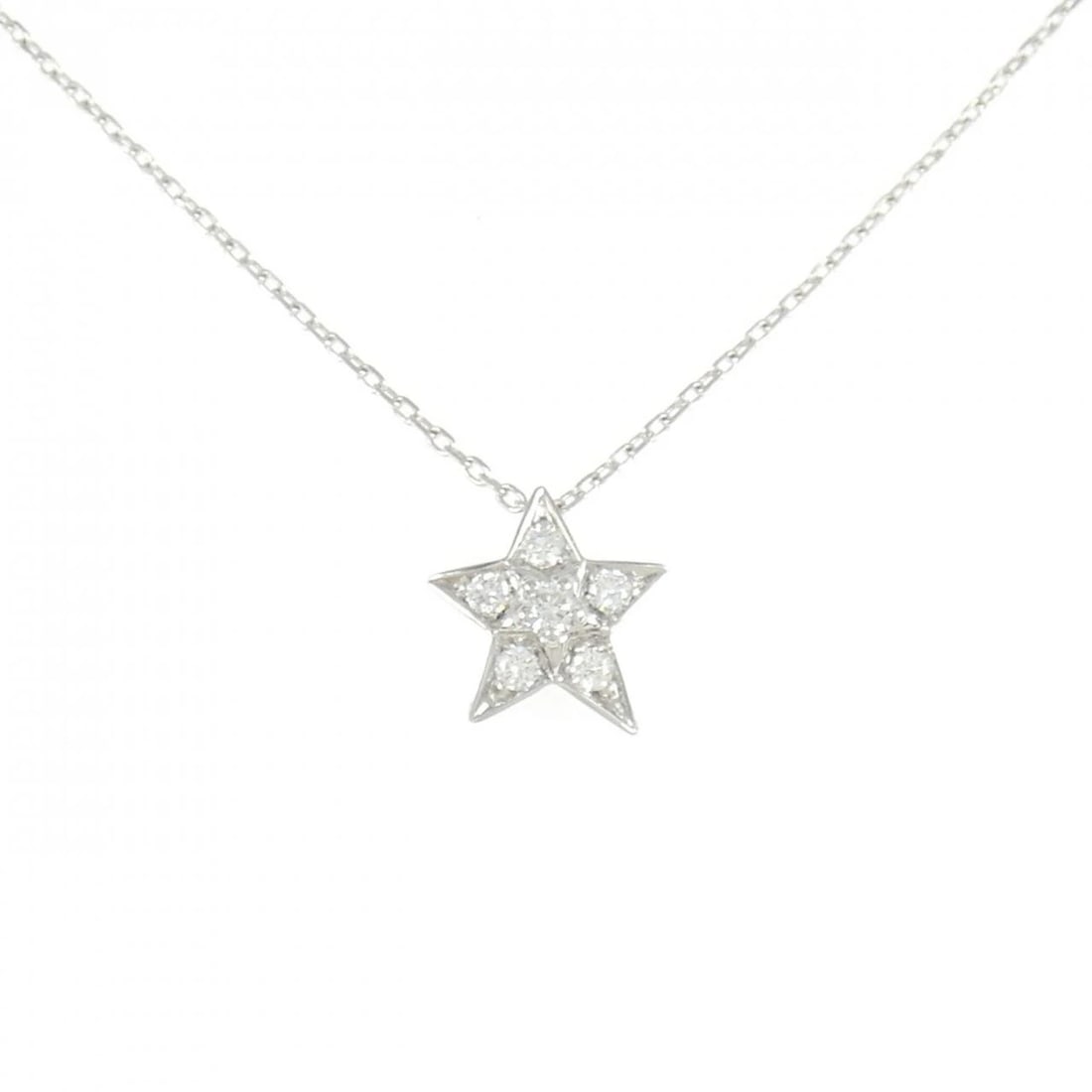 CHANEL COMET SMALL NECKLACE: Chanel Comet Small Necklace Brand: CHANEL Type: Chanel Necklace Material: 750 White Gold, Main Stone/Creation Natural Color: White Gold Size: mActual Size Pendant length approx. x width approx.:
