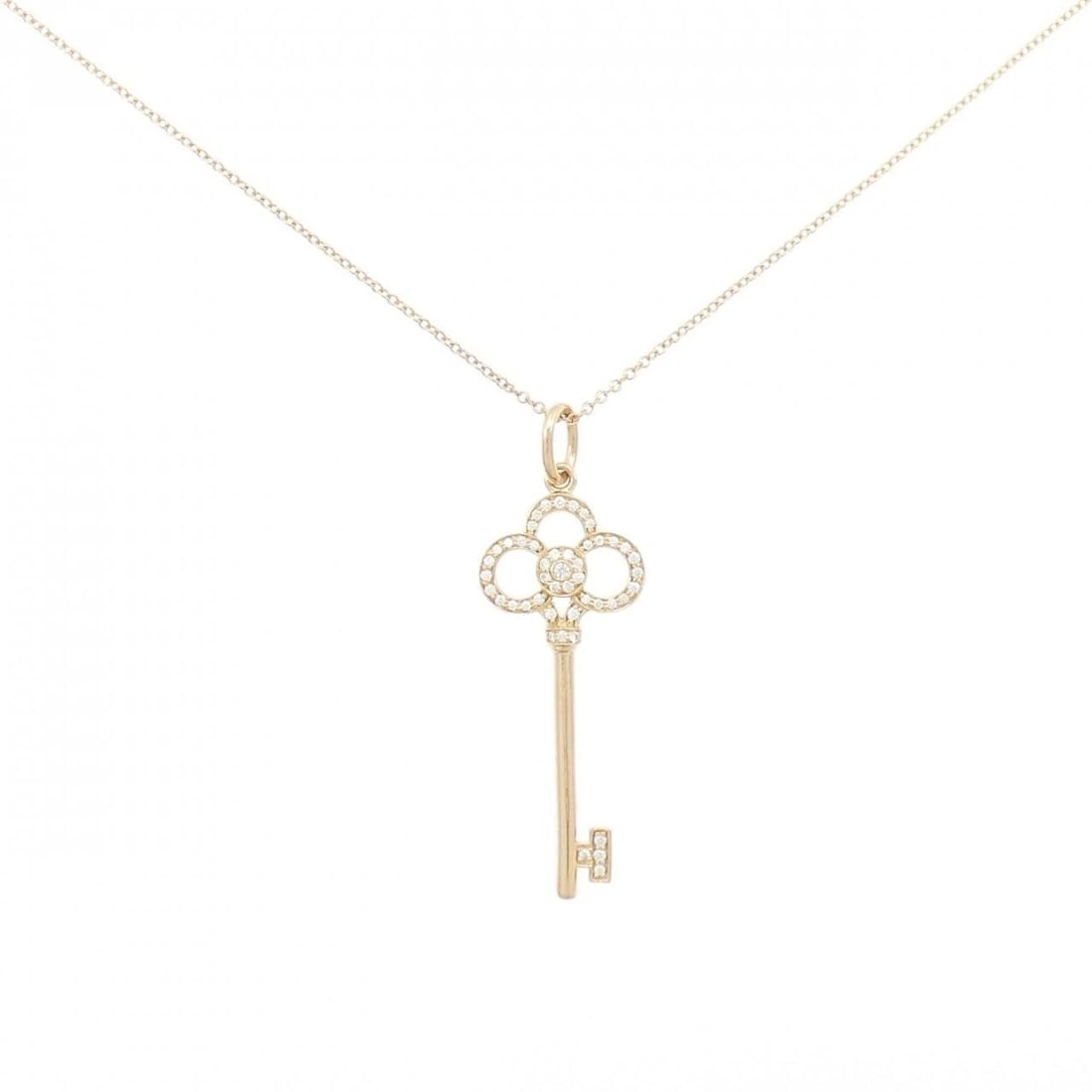 TIFFANY&CO. CROWN KEY NECKLACE: TIFFANY&Co. Crown Key Necklace Brand: TIFFANY&Co. Type: TIFFANY&Co. Necklace Material: 750 Pink Gold , Main Stone/Creation Natural Color: Pink Gold Size: Actual Size Pendant length approx. x width