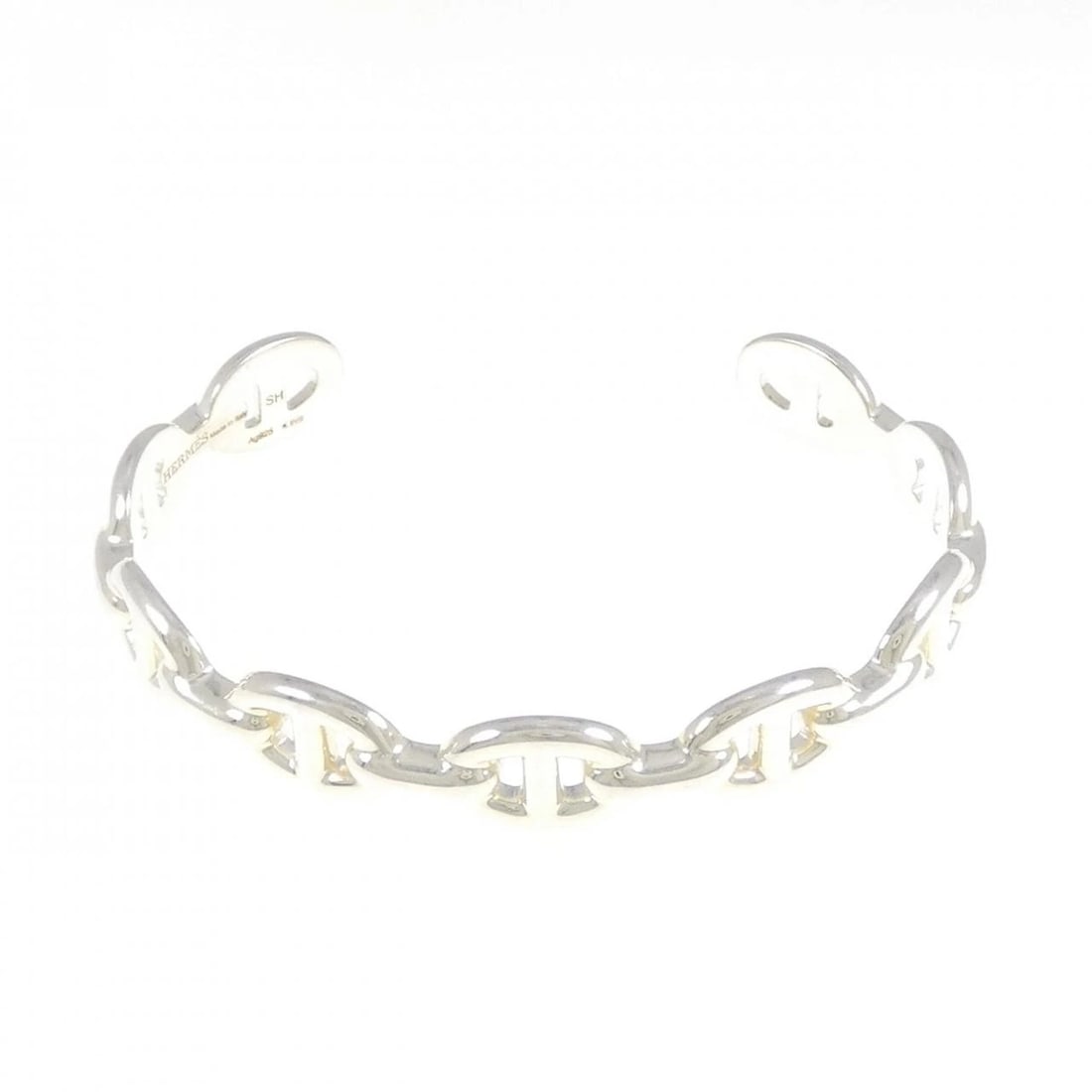 HERMES CHAINE D'ANCRE ENCHAINE BANGLE: Hermes Chaine d'Ancre Enchaine Bangle Brand: HERMES Type: Hermes bracelet Material: 925Silver, Color: Silver Size: Actual Size Max width approx: 9.8mmSize 16.5cm Accessories: None Accessor
