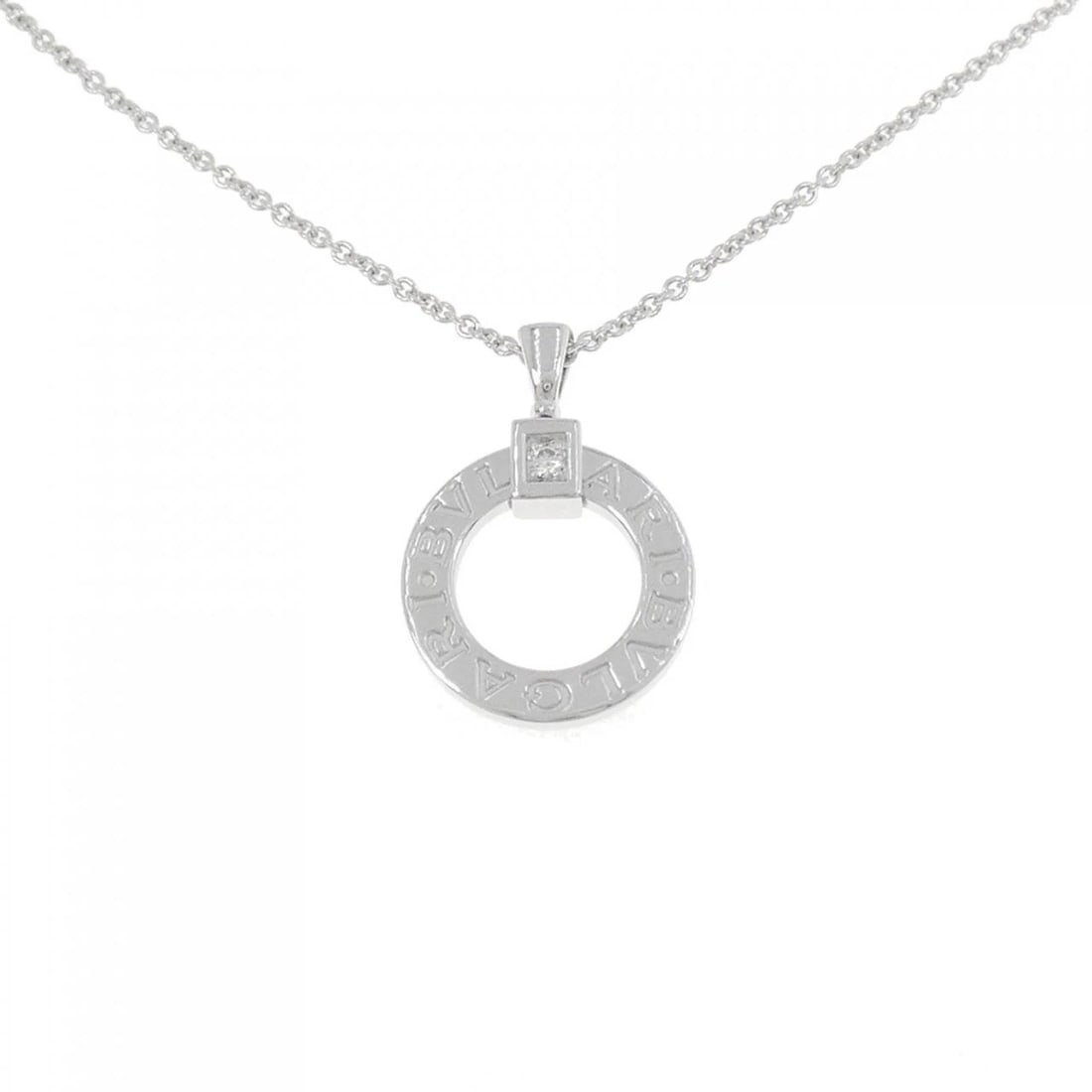 BVLGARI NECKLACE: BVLGARI Necklace Brand: BVLGARI Type: Bulgari Necklace Material: 750 white gold, Main Stone/Creation Natural Color: white gold Size: Actual Size Pendant length approx. x width approx.: 29.9mmx20.8mm