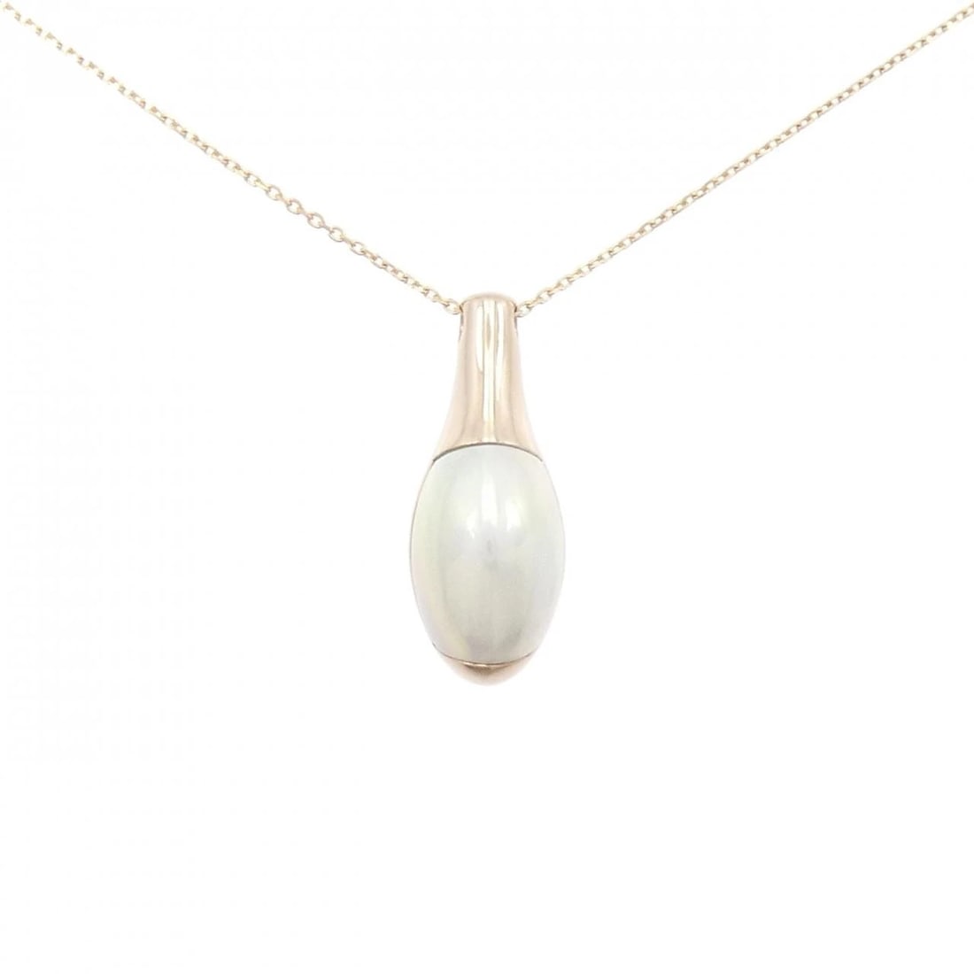 TASAKI MABE PEARL NECKLACE: Tasaki Mabe Pearl Necklace Brand: TASAKI Type: Tasaki Necklace Material: 750 Pink Gold , Main Stone/Creation Mabe Pearl Color: Pink Gold Size: Actual Size Pendant length approx. x width approx.: 25.1m
