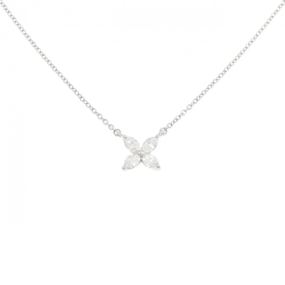 TIFFANY&CO. VICTORIA SMALL NECKLACE: TIFFANY&Co. Victoria Small Necklace Brand: TIFFANY&Co. Type: TIFFANY&Co. Necklace Material: Platinum950, Main Stone/Creation Natural Color: Platinum Size: Actual Size Pendant length approx. x width ap